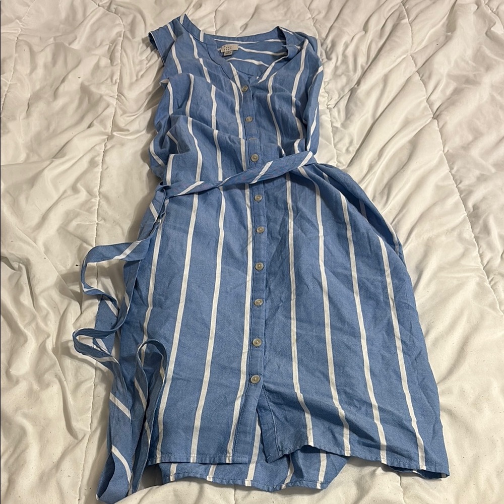 A New Day Blue and White Midi Dress